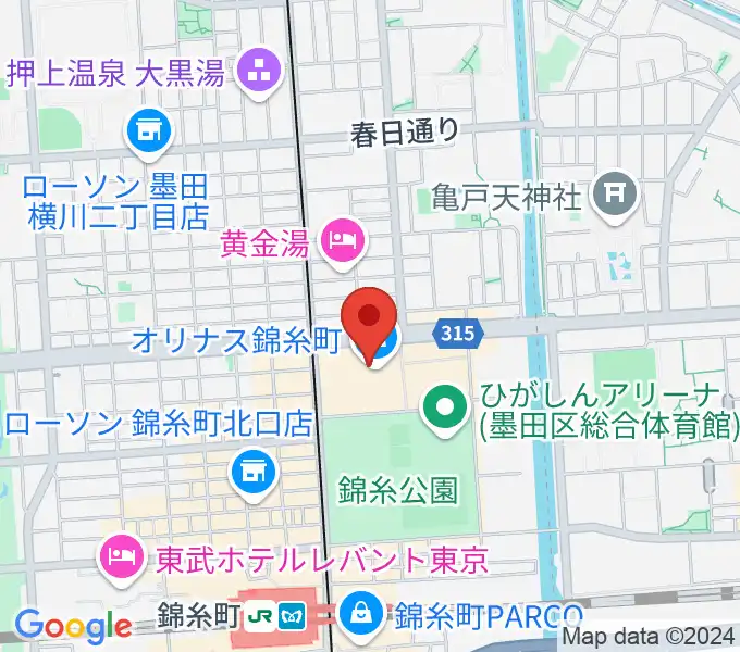 TOHOシネマズ錦糸町オリナスの地図