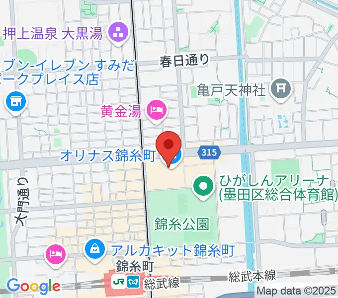 TOHOシネマズ錦糸町オリナスの地図