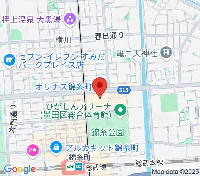 TOHOシネマズ錦糸町オリナスの地図