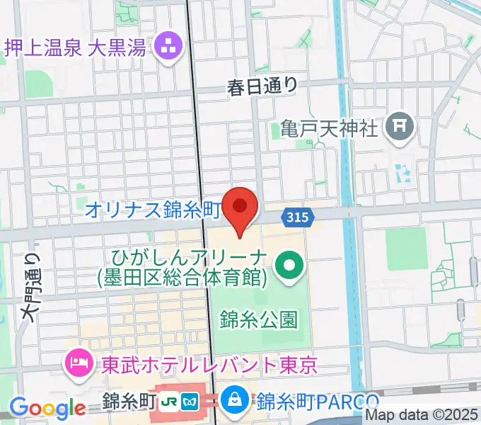 TOHOシネマズ錦糸町オリナスの地図