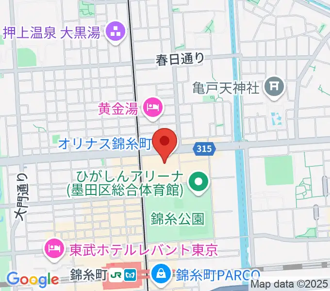 TOHOシネマズ錦糸町オリナスの地図