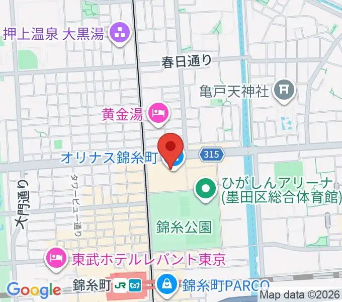 TOHOシネマズ錦糸町オリナスの地図