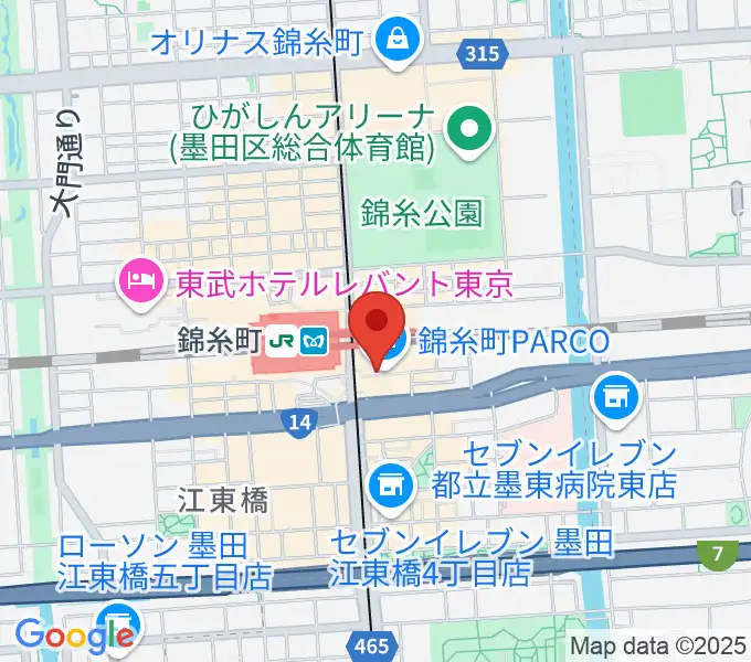 TOHOシネマズ錦糸町楽天地の地図