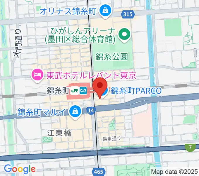 TOHOシネマズ錦糸町楽天地の地図