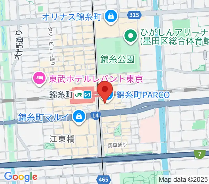 TOHOシネマズ錦糸町楽天地の地図