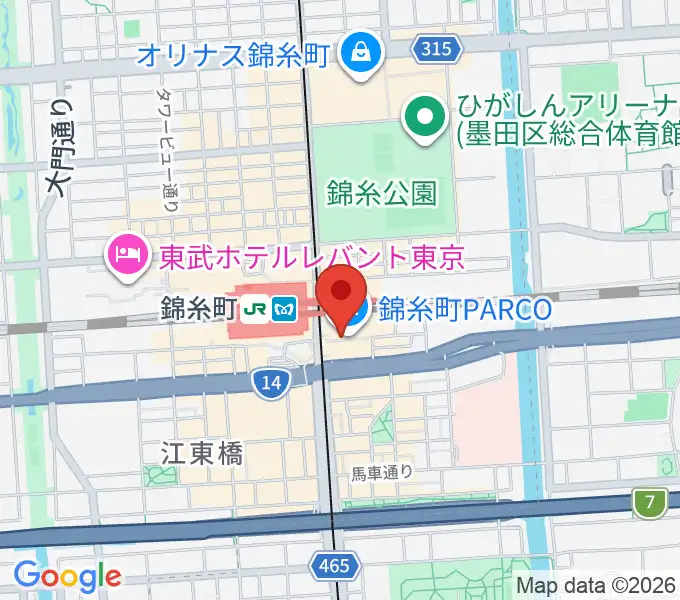 TOHOシネマズ錦糸町楽天地の地図