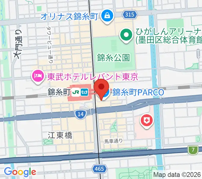 TOHOシネマズ錦糸町楽天地の地図