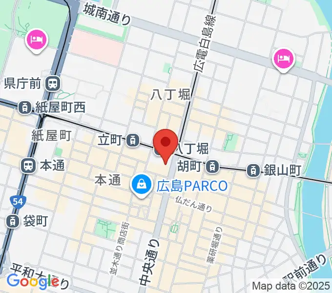 八丁座の地図