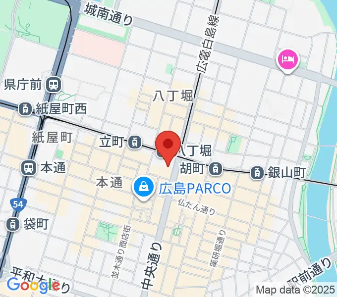 八丁座の地図