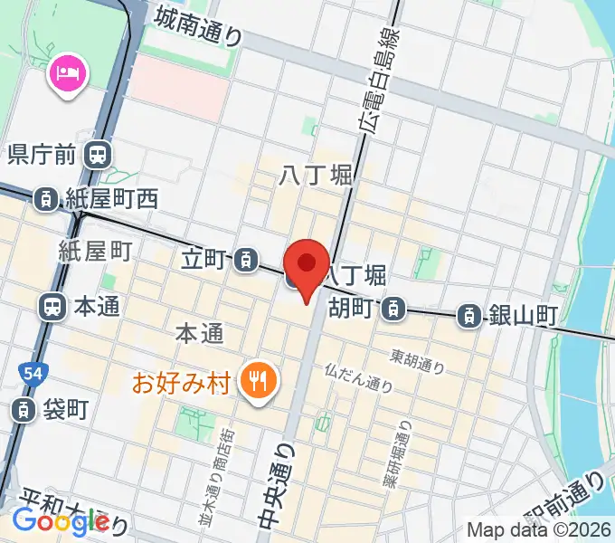八丁座の地図
