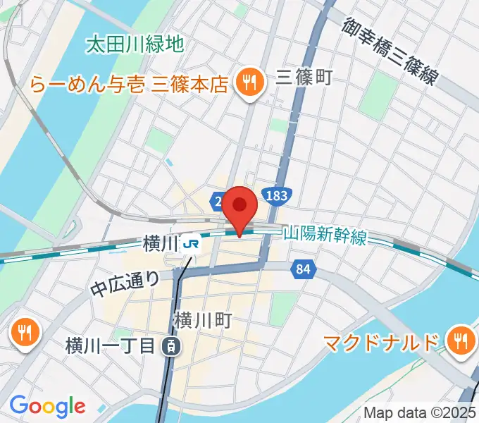 横川シネマの地図