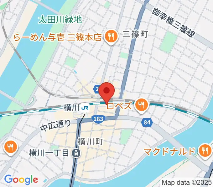 横川シネマの地図