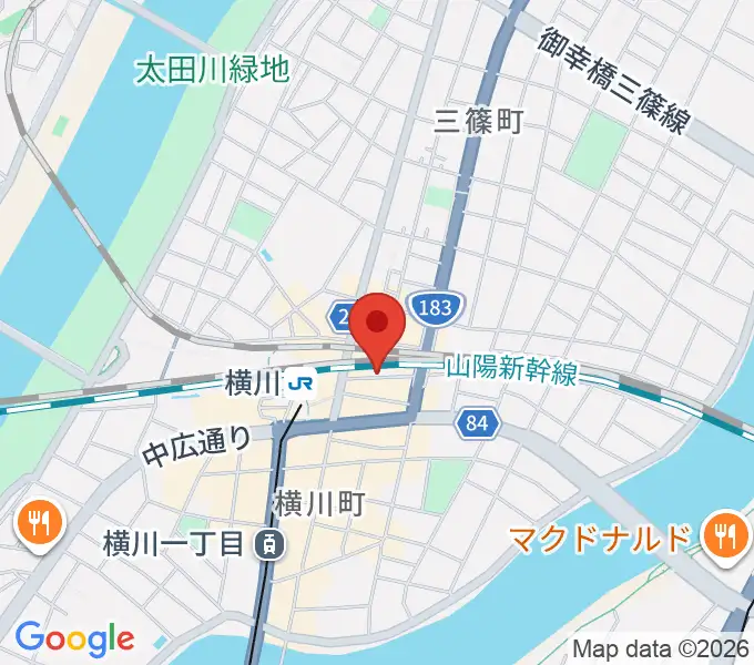 横川シネマの地図