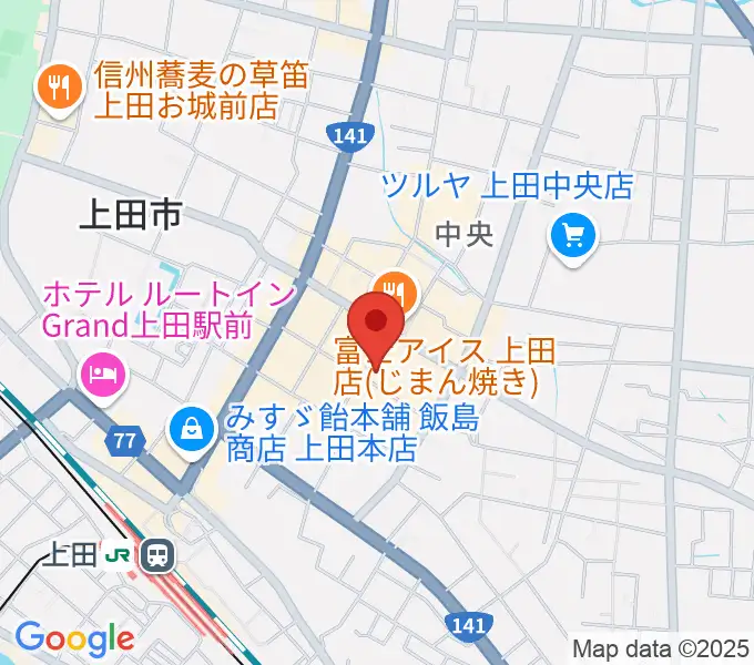 上田映劇の地図