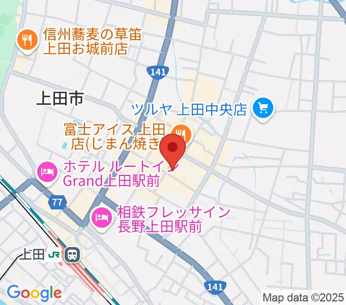 上田映劇の地図