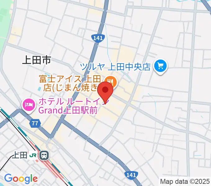上田映劇の地図