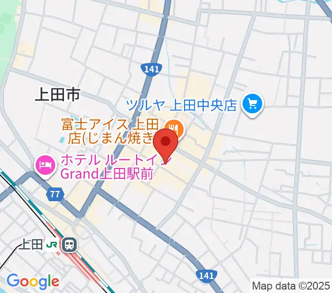 上田映劇の地図