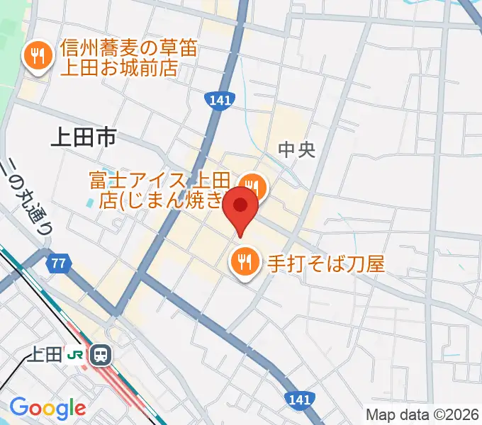 上田映劇の地図