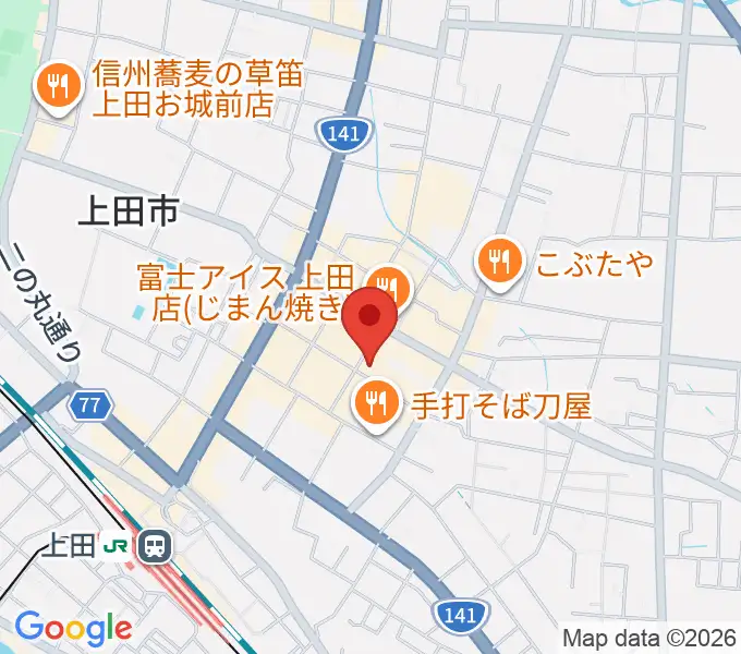 上田映劇の地図