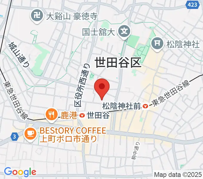 バーニッシュストーンレコーディングスタジオの地図