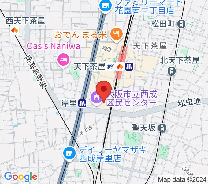 大阪フィルハーモニー会館の地図