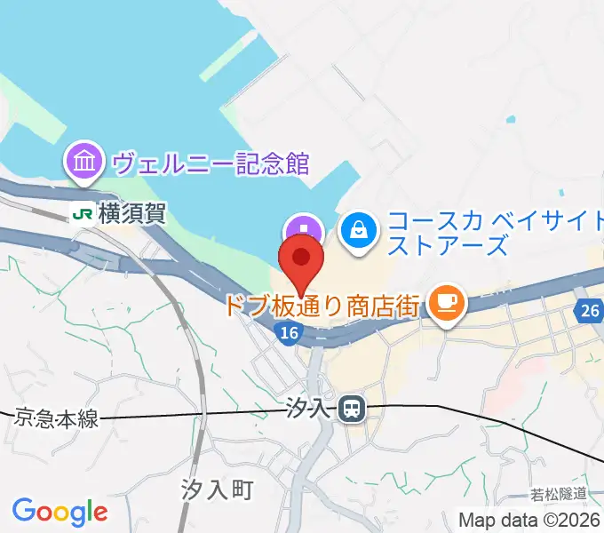 新星堂ショッパーズプラザ横須賀店の地図