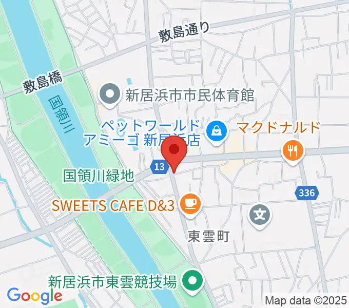 ヤストミ楽器・音楽教室の地図