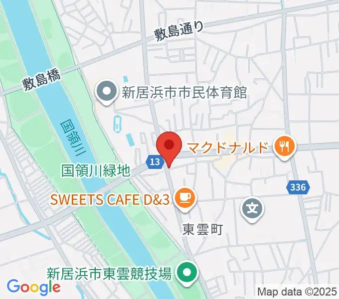 ヤストミ楽器・音楽教室の地図