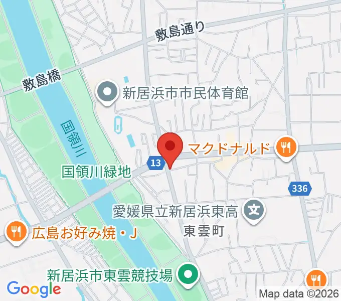 ヤストミ楽器・音楽教室の地図