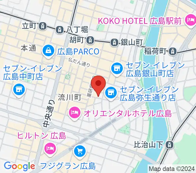 広島LIVE VANQUISHの地図