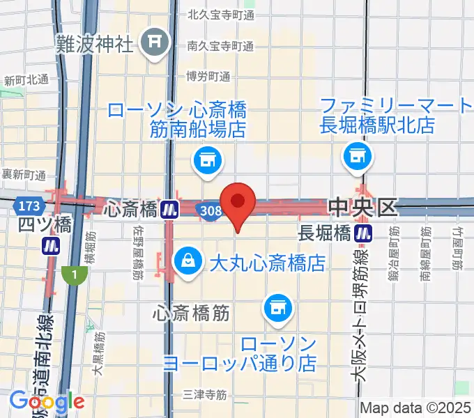 DAIHATSU心斎橋角座の地図