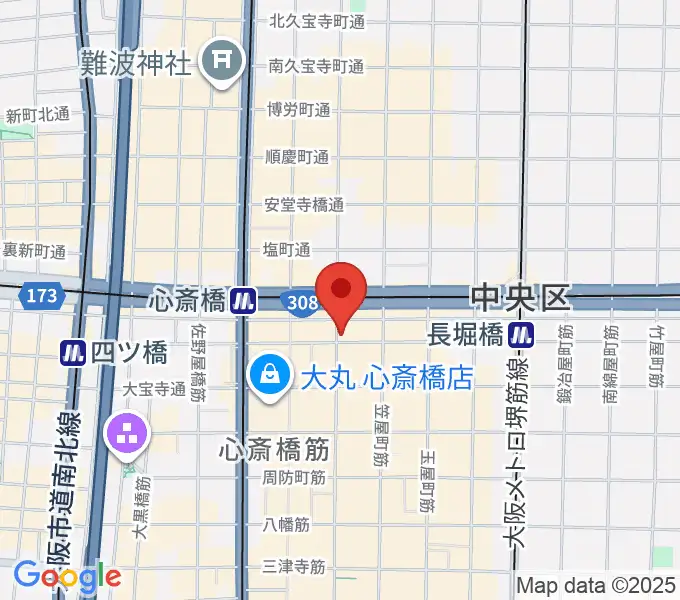 DAIHATSU心斎橋角座の地図
