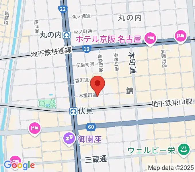 伏見ミリオン座の地図
