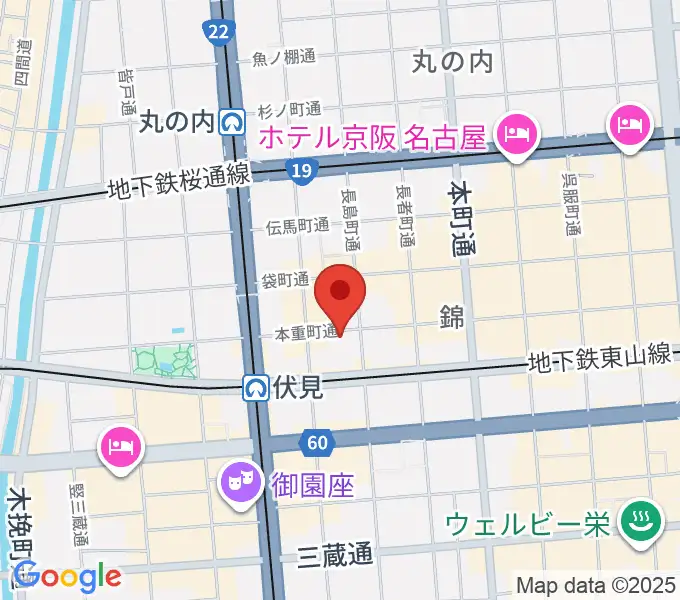 伏見ミリオン座の地図