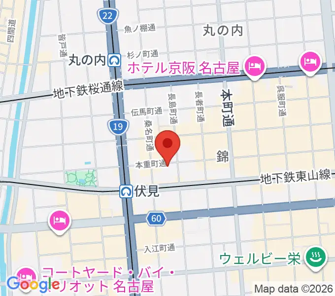 伏見ミリオン座の地図