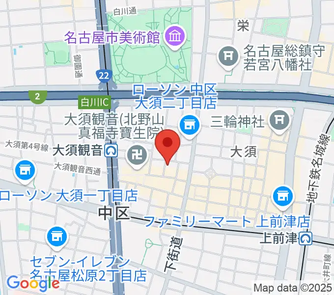 大須演芸場の地図