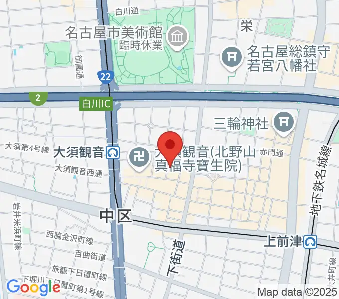 大須演芸場の地図