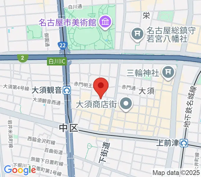 大須演芸場の地図