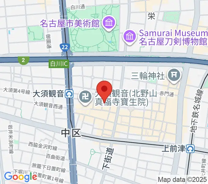 大須演芸場の地図