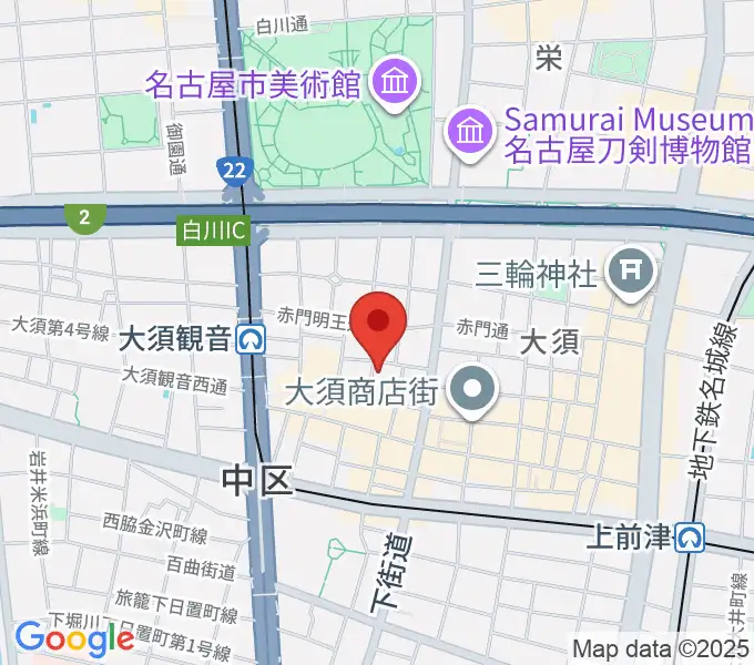 大須演芸場の地図