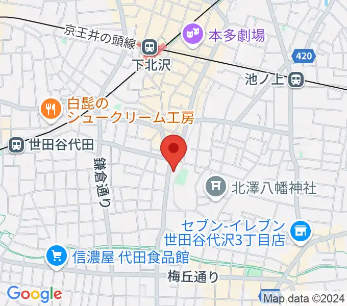 スタジオベイド下北沢店の地図