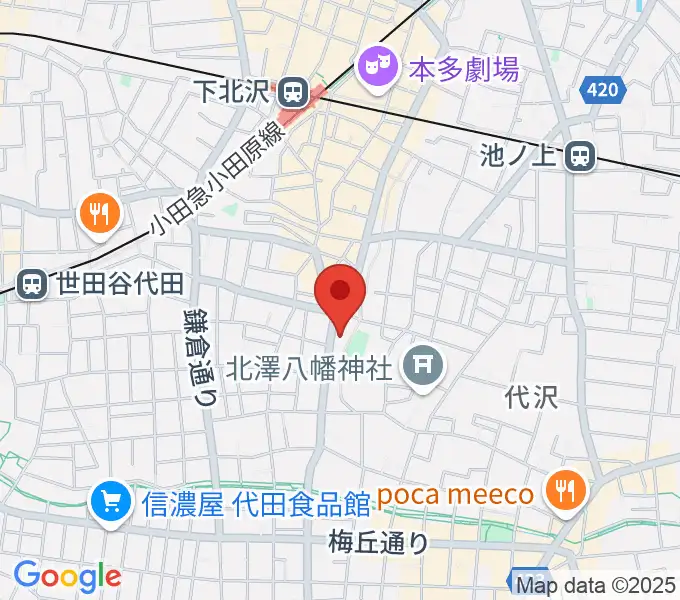 スタジオベイド下北沢店の地図