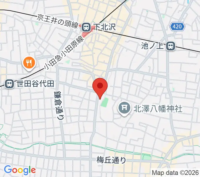 スタジオベイド下北沢店の地図