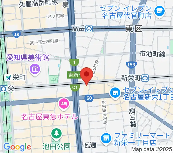 名演小劇場の地図
