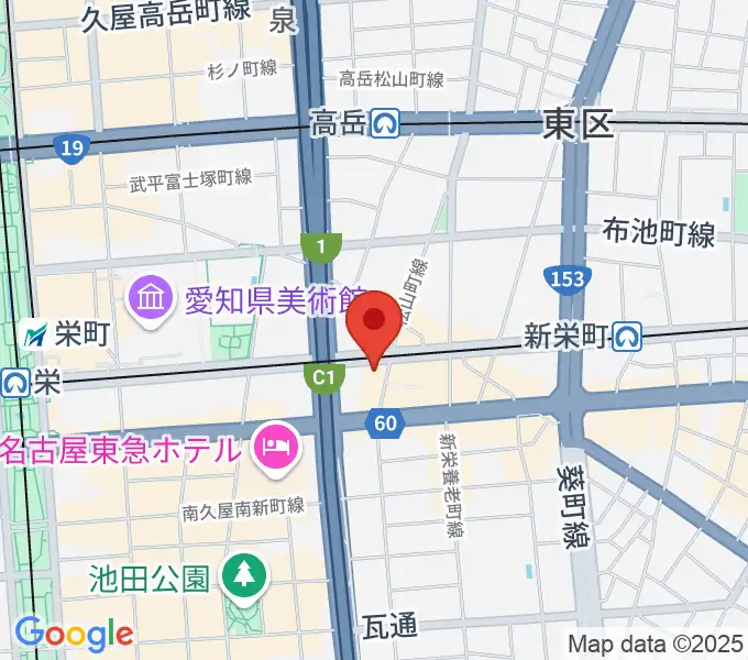名演小劇場の地図