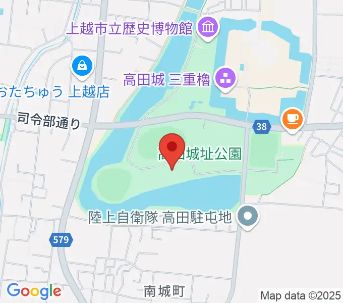 高田城址公園オーレンプラザの地図