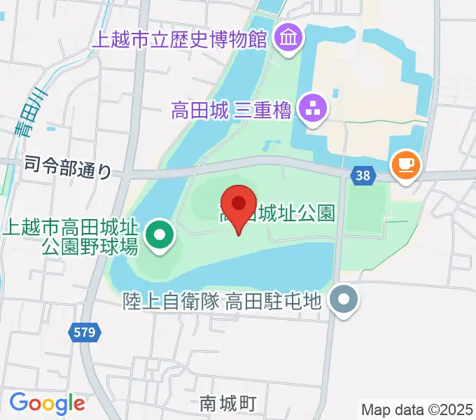 高田城址公園オーレンプラザの地図