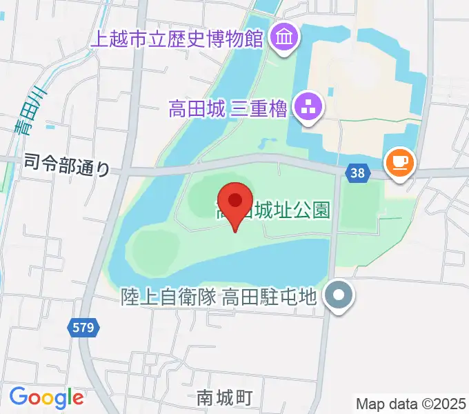 高田城址公園オーレンプラザの地図