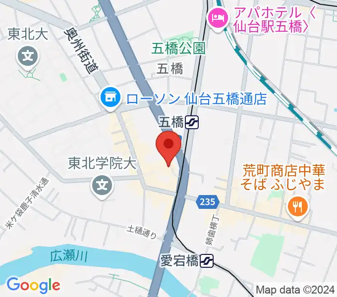 仙台市福祉プラザの地図