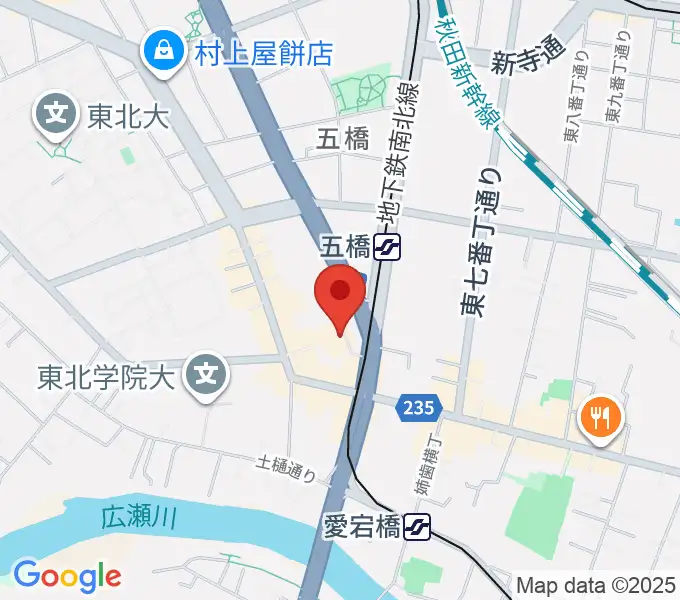仙台市福祉プラザの地図